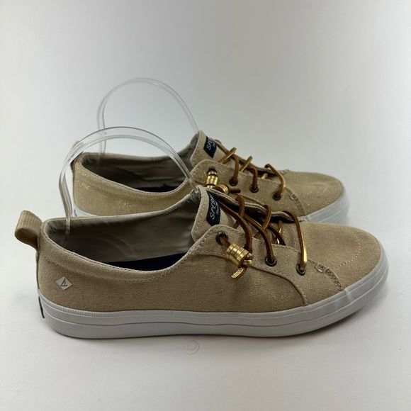 Sperry Women's Gold Crest Vibe Textile Sparkle Sneaker Size 9.5 STS99252 - Picture 8 of 9